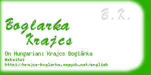 boglarka krajcs business card
